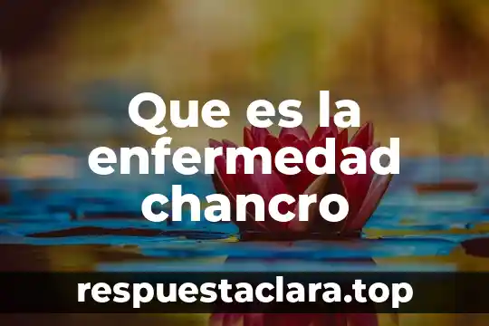 Que es la enfermedad shiminentou 5 Que es la enfermedad chancro