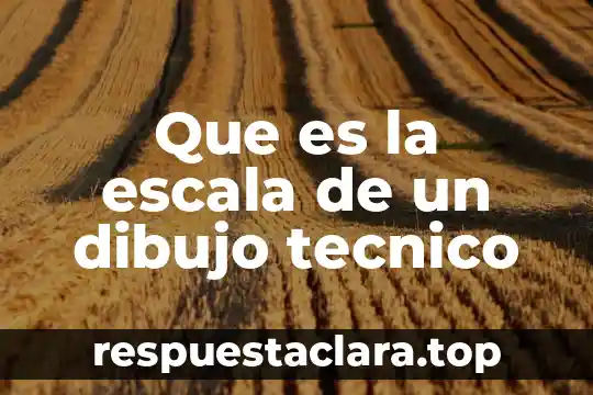 Que es la escala de un dibujo tecnico