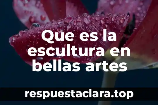 Que es la escultura en bellas artes