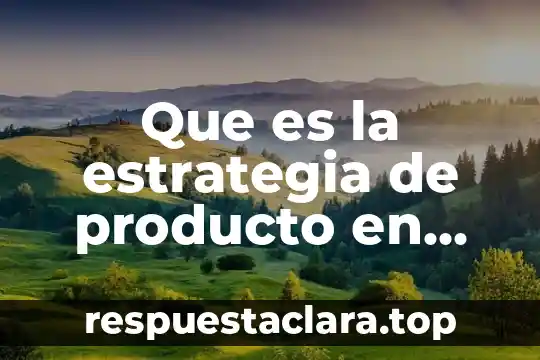 Que es una idea principal y cómo se identifica 4 Que es la estrategia de producto en marketing