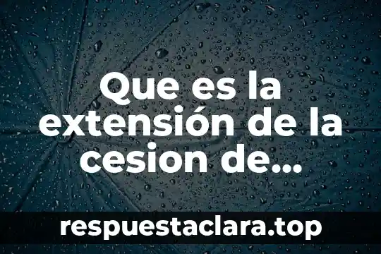 Información que es guardada con un nombre y extensión 8 Que es la extensión de la cesion de derechos