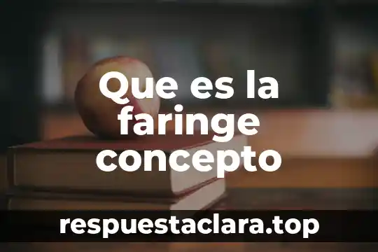 Que es la faringe concepto