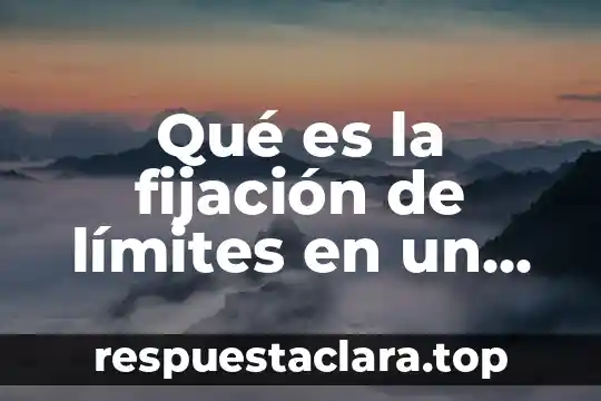 Qué es la fijación de límites en un proyecto