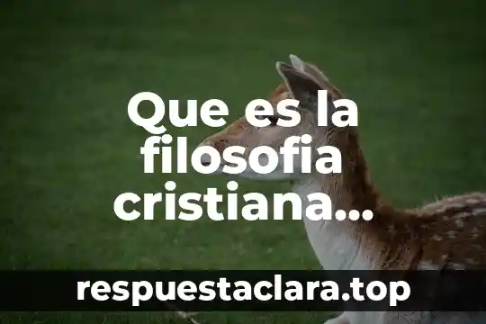 Que es la filosofia cristiana medieval