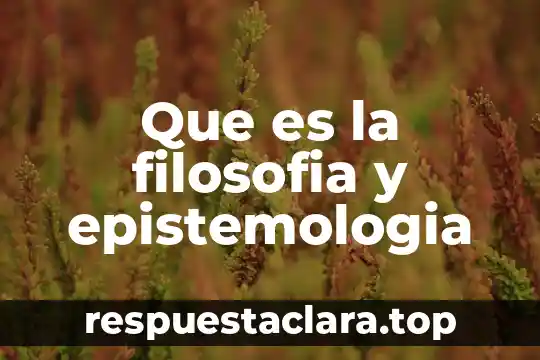Que es la epistemologia y su conocimiento 3 Que es la filosofia y epistemologia