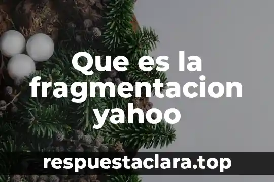 Que es la fragmentacion yahoo
