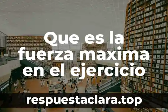 Que es producir con una fuerza constante de trabajo 3 Que es la fuerza maxima en el ejercicio