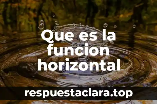 Qué es el movimiento horizontal en física 3 Que es la funcion horizontal