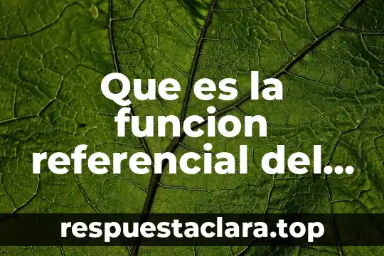 Que es un compuesto fisico y ejemplos 6 Que es la funcion referencial del lenguaje ejemplos