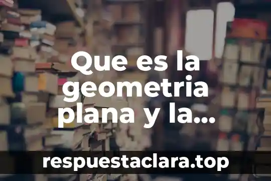 Que es la geometria plana y la geometria del espacio
