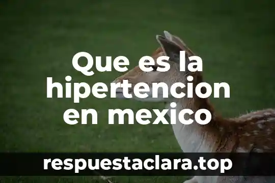Que es la hipertencion en mexico