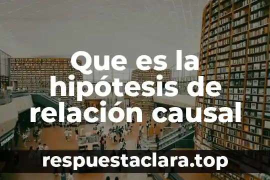 Que es la hipótesis de relación causal
