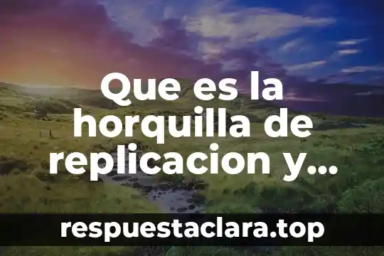 Que es la horquilla de replicacion y su funcion