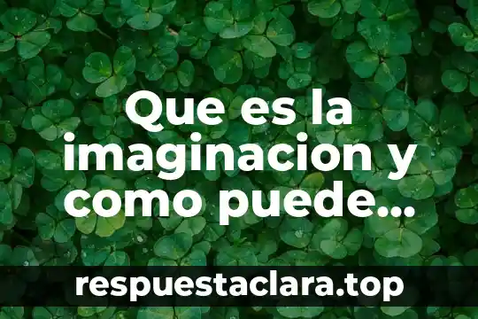Que es la imaginacion y como puede ser