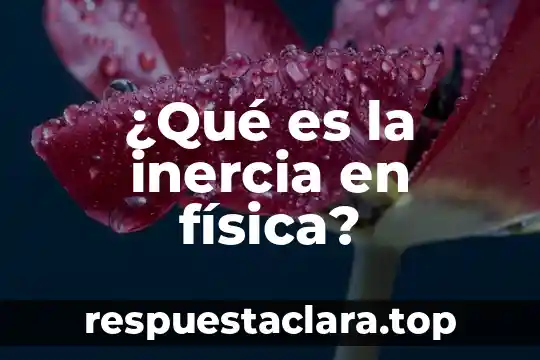 ¿Qué es la inercia en física?