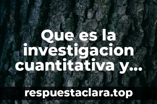 Qué es srcn significado 4 Que es la investigacion cuantitativa y sus caracteristicas