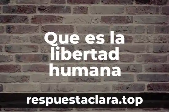 Que es compenetrar significado 7 Que es la libertad humana