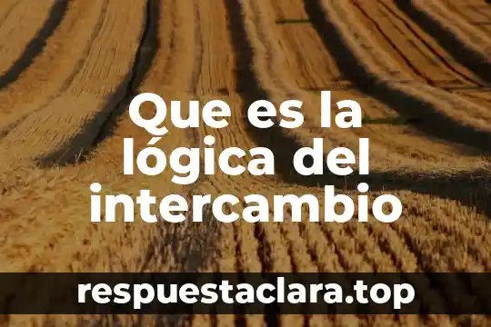 Que es la lógica del intercambio