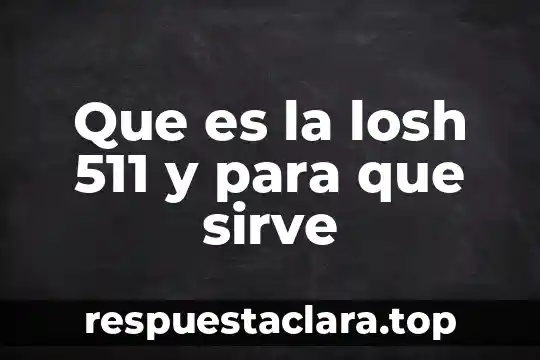 Que es ser godinez en mexico 6 Que es la losh 511 y para que sirve