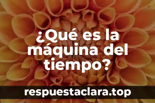 Que es mejor una maquina rotativa o de bobina 8 ¿Qué es la máquina del tiempo?