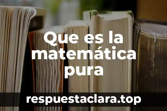 Que es la matemática pura