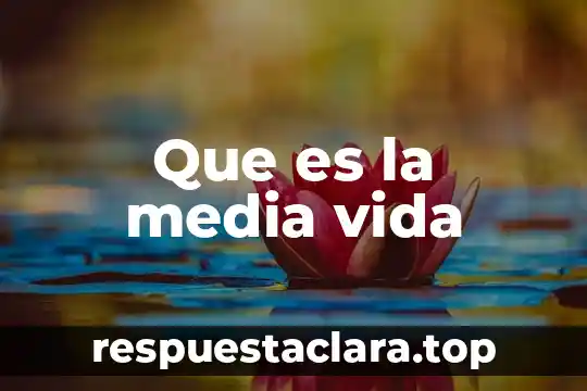 Que es la media vida