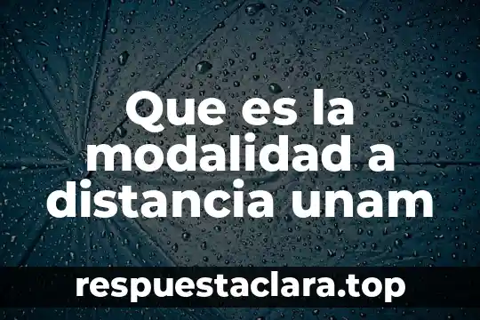 Qué es trayectoria velocidad movimiento distancia 6 Que es la modalidad a distancia unam