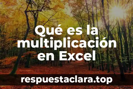 Qué es la multiplicación en Excel