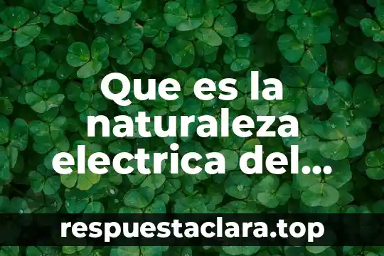 Que es la naturaleza electrica del atomo