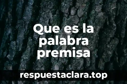 Que es la cara blanca palabra coloquial 4 Que es la palabra premisa