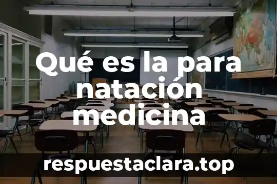 Qué es la para natación medicina