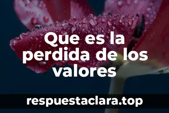 Que es la bolsa de valores historia 8 Que es la perdida de los valores