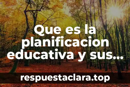 Elementos organizacionales que es 3 Que es la planificacion educativa y sus elementos