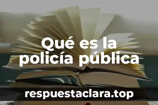 Que es una codificacion interna 7 Qué es la policía pública