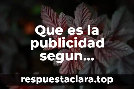Que es la publicidad segun kleppner