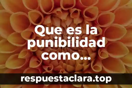 Que es la punibilidad como elemento del delito
