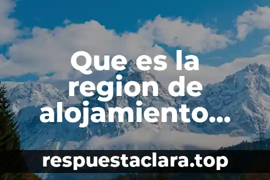 Que es señal curac en electronica 7 Que es la region de alojamiento electronica