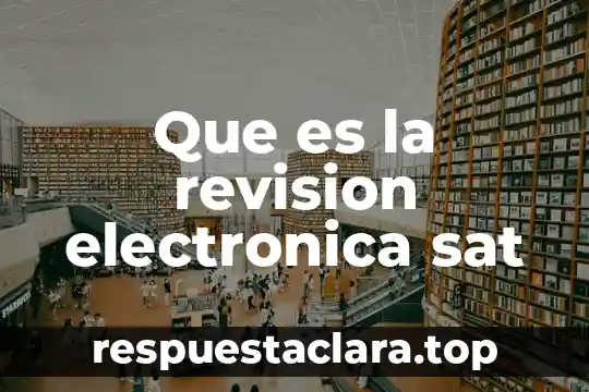 Que es la revision electronica sat