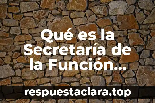 Que es produccion de obras de arte 5 Qué es la Secretaría de la Función Pública