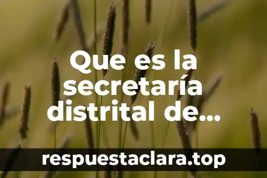 Que es la secretaría distrital de seguridad convivencia y justicia