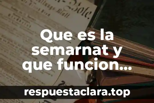 Que es la semarnat y que funcion tiene
