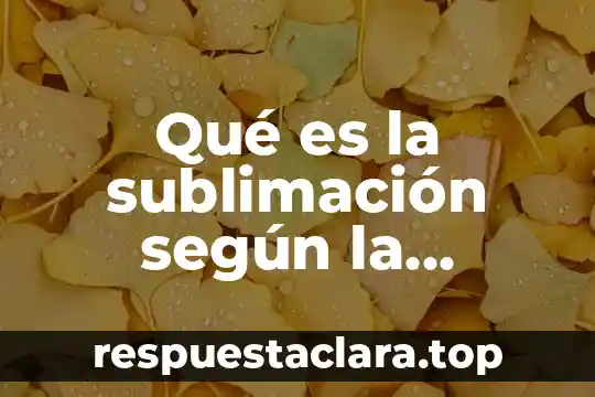 Qué es signo en psicología 5 Qué es la sublimación según la psicología