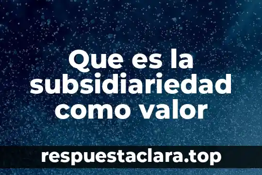 Que es valor cif de las importaciones 4 Que es la subsidiariedad como valor