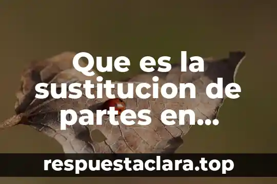 Que es la sustitucion de partes en derecho procesal