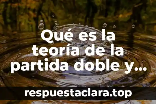 Qué es la teoría de la partida doble y ejemplos