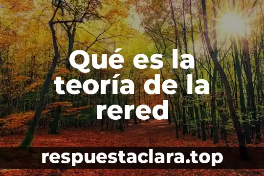 Qué es la teoría de la rered