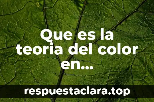 Que es la teoria del color en programacion