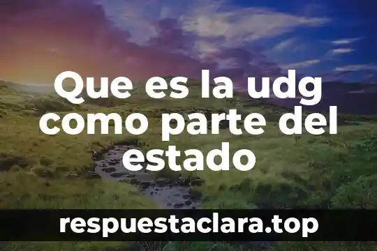 Que es la identidad personal de un estado 6 Que es la udg como parte del estado