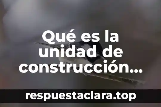 Qué es la unidad de construcción de aprendizaje