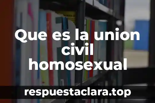 Que es la union civil homosexual